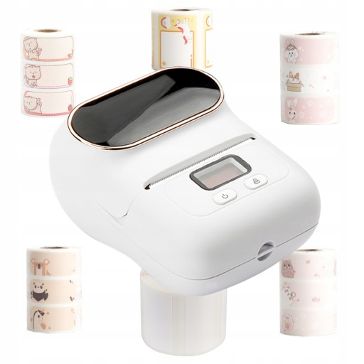 Mini drukarka etykiet samoprzylepnych Phomemo M110 biała w walizce