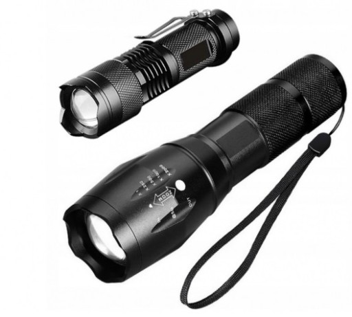 2x тактический светодиодный фонарик CREE XM-L T6 и Q5 ZOOM