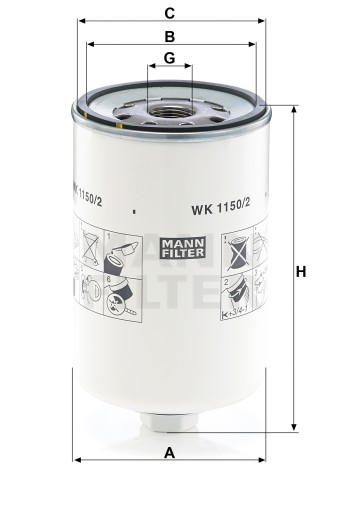 MANN WK1150/2 ТОПЛИВНЫЙ ФИЛЬТР