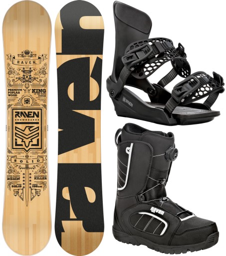 Комплект для сноуборда RAVEN Solid Classic шириной 156 см + крепления King+ Target MOZ