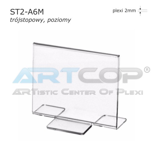 A6 - Menu Stojak z Plexi Pleksi na Opis, Ulotkę /M ekspozytor ramka