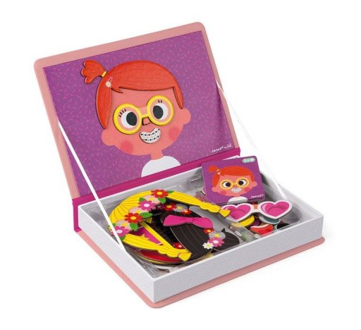 JANOD MAGNETIC PUZZLE FACES СМЕШНОЕ ЛИЦО ДЕВУШКИ MAGNETIBOOK