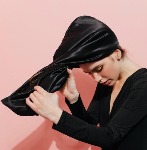 Turban ręcznik do włosów czepek satynowy do suszenia włosów szybkoschnący