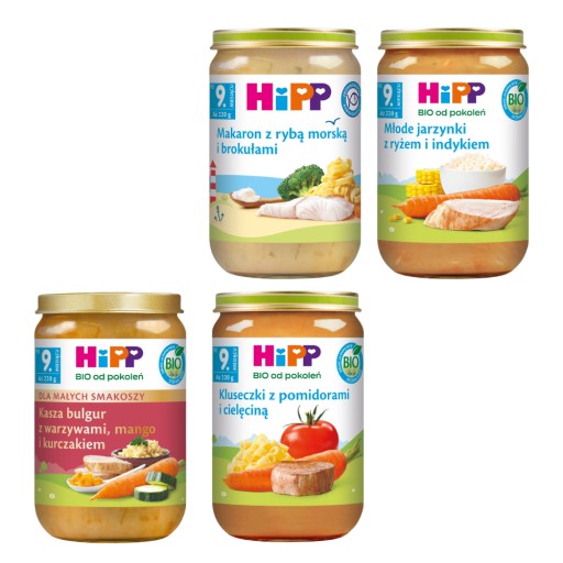 HiPP BIO OBIADKI po 9 miesiącu MIX 4x220g