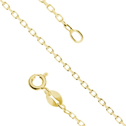 Серебряная позолоченная цепочка Rolo 925 пробы, 42 см