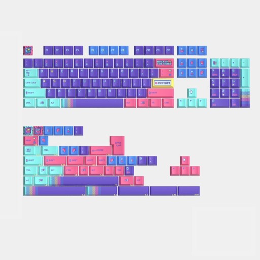 KeyTok Keycaps PBT — клавиши для механической клавиатуры Back In The Game