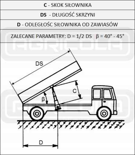 SIŁOWNIK TELESKOPOWY 75/3/700 ZK MOC HYDROLIDER