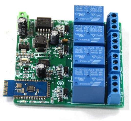Реле Bluetooth 4 канала 12В