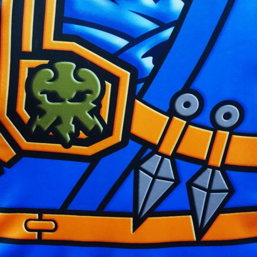 NINJA STRÓJ PRZEBRANIE MASKA NINJAGO JAY 104/110