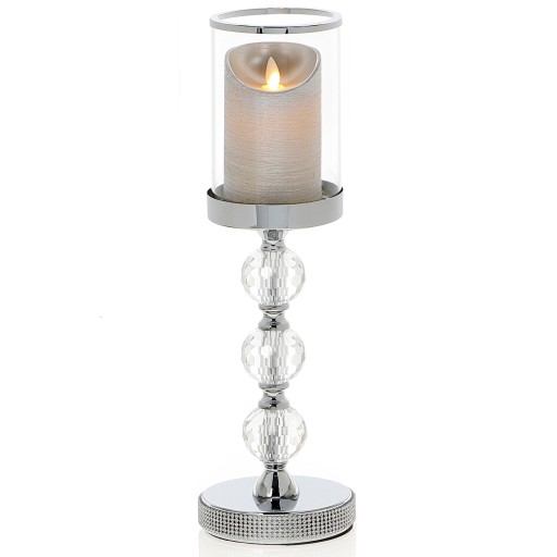 Серебряный подсвечник Glamour Lantern Chrome Crystal