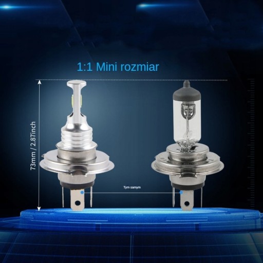 2x светодиодные ЛАМПОЧКИ H4 CSP 400% ОДОБРЕНИЕ E11 8000 лм Yamaha Honda BMW