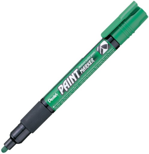 Масляный маркер Pentel MMP20, зеленый круглый.