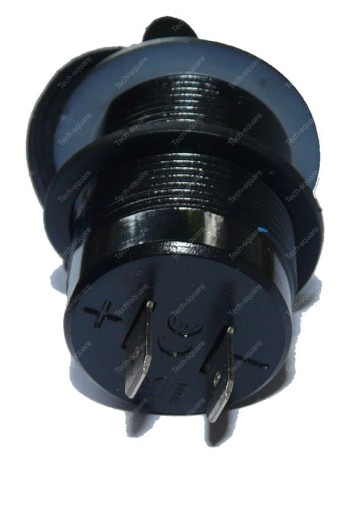 Gniazdo montażowe USB x2 4200mA 12-24V CZERWONE