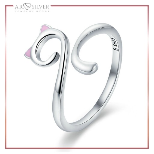 Серебряное открытое кольцо CHARMING CAT S925