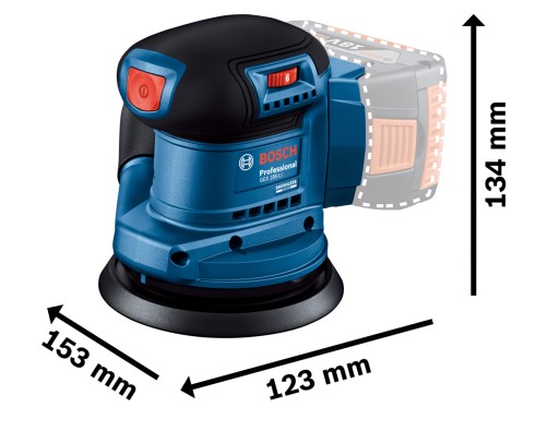 ЭКСЦЕНТРИЧЕСКАЯ КАЧЕСТВЕННАЯ ШЛИФОВАЛЬНАЯ МАШИНА BOSCH GEX 185-LI 18V аккумулятор + БЕСПЛАТНО!!!