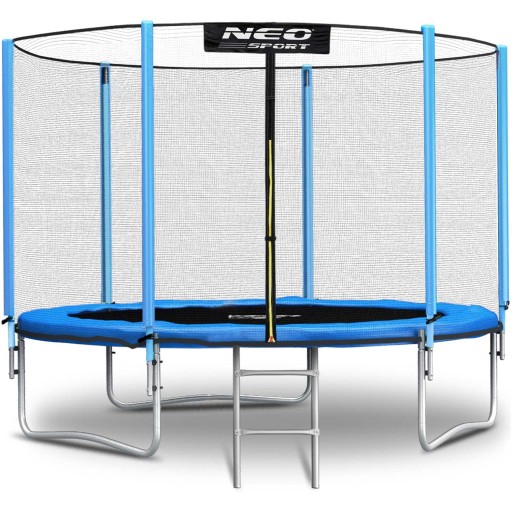 Садовый батут длиной 8 футов (252 см) с внешней сеткой и лестницей Neo-Sport.