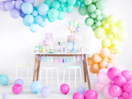 KOLOROWE PASTELOWE BALONY URODZINOWE MOCNE URODZINY DO GIRLAND 27 CM 50 SZT