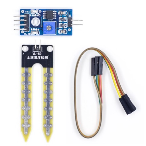 Датчик влажности почвы LM39 с потенциометром и кабелями для Arduino
