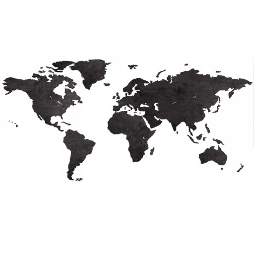 Mapa świata drewniana mapka z granicami z drewna Sikorka 180x90cm pakiet XL
