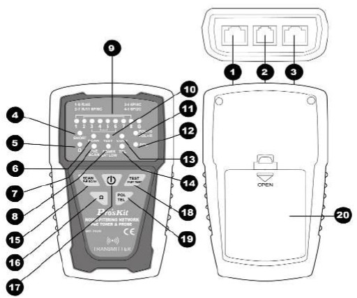 PAIR FINDER LAN RJ TESTER MT-7029 POE ПРОДУКЦИЯ