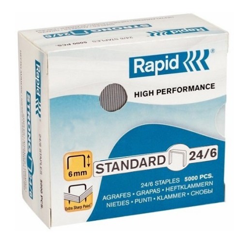 Скобы 24/6 Rapid STANDARD 5000 шт.
