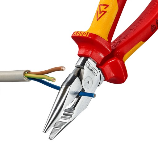 Комбинированные клещи с острыми губками VDE 185 мм 1 кВ Knipex 0826185