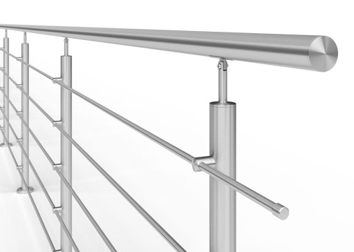 Balustrada nierdzewna balkonowa schodowa barierka 5 x Ø12 mm długość 12 m