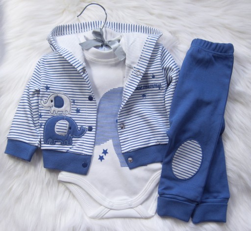 Bawełniany Komplet Body +Bluza +Spodnie 3-pak II gat. * 62