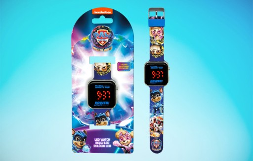 ДЕТСКИЕ ЛИЦЕНЗИОННЫЕ ЧАСЫ СО СВЕТОДИОДНЫМ ДИСПЛЕЕМ PAW PATROL КАЛЕНДАРЬ БУДИЛЬНИКА