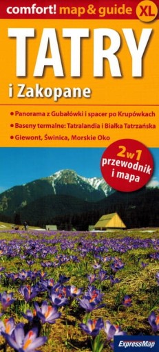 ТАТРЫ И ЗАКОПАНЕ 2 в 1 ЛАМИНИРОВАННАЯ КАРТА И ПУТЕВОДИТЕЛЬ по EXPRESSMAP