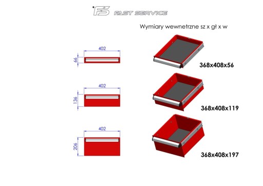 Wózek warsztatowy MEGA z 11 szufladami PM-217-22