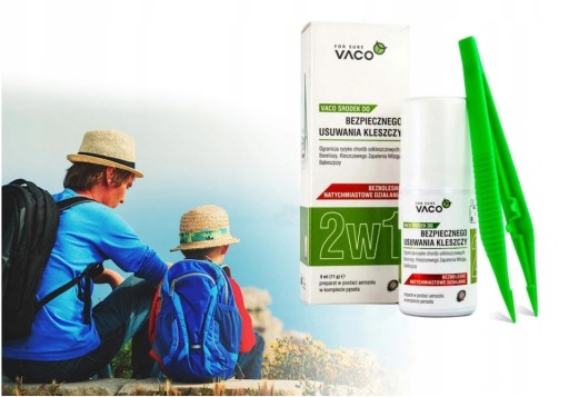 VACO ECO do BEZPIECZNEGO usuwania KLESZCZY 2w1