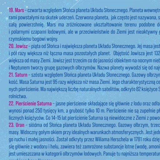 Настенная карта Солнечной системы для детей
