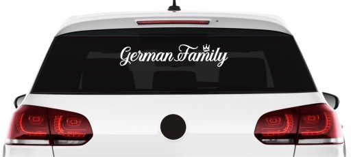 Naklejka GERMAN FAMILY style na auto szybę *50cm *KOLORY