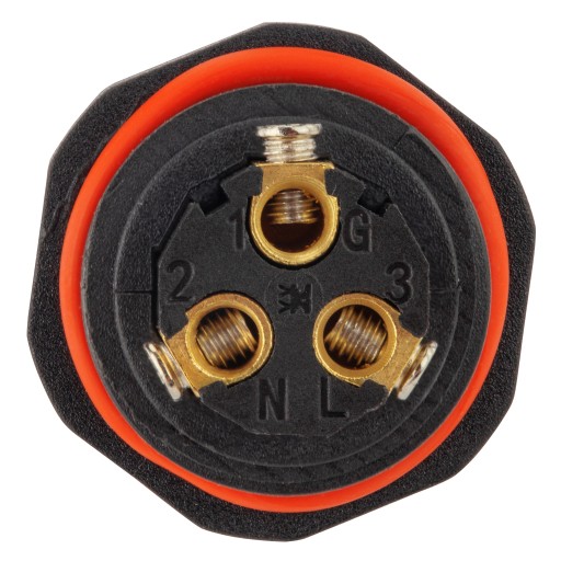 Муфта с сальниками 3х2,5мм2 IP68 PA66 250В прямая черная NEKU