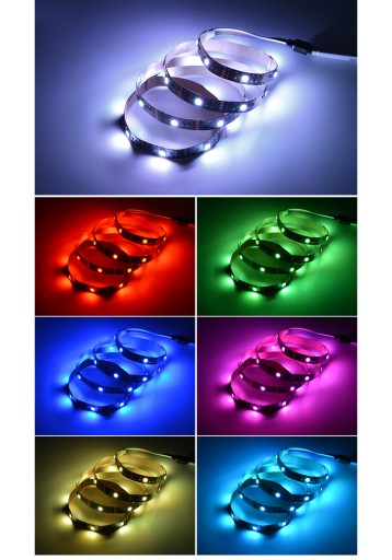 RGB СВЕТОДИОДНАЯ ЛЕНТА USB 3M ПУЛЬТ ТВ ПОДСВЕТКА 5В