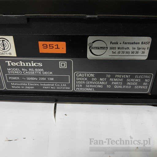 Fan-Technics Tape Deck Technics RS-B305 Sklep Łódź
