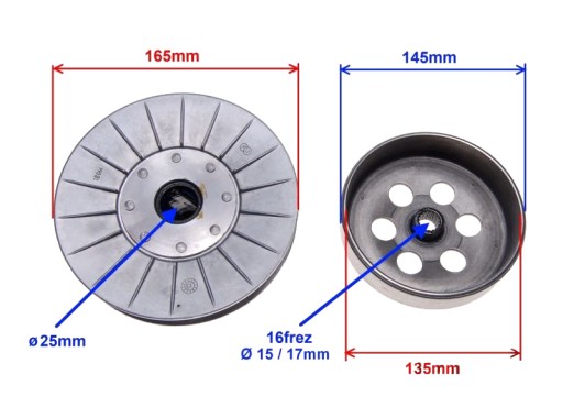 Комплект сцепления Bell Jaws Drive Atv Quad Linhai Keeway Gtx Benyco 260 300