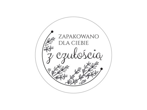 NAKLEJKI OKRĄGŁE ZAPAKOWANE DLA CIEBIE Z CZUŁOŚCIĄ