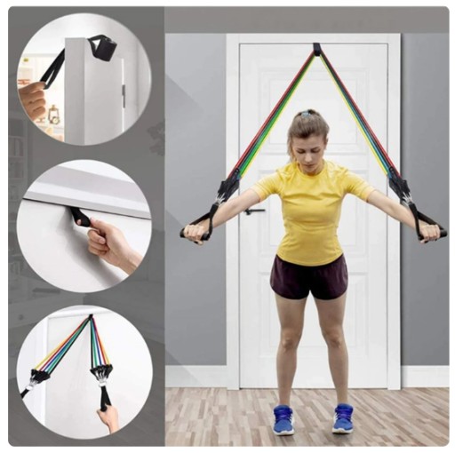 ZESTAW 5 GUM OPOROWYCH DO ĆWICZEŃ FITNESS EKSPANDER GUMOWY CROSSFIT KG