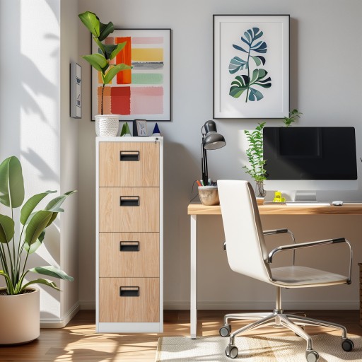 Металлический шкаф Eco Design JAN NOWAK SARA V005 белый/дуб сонома