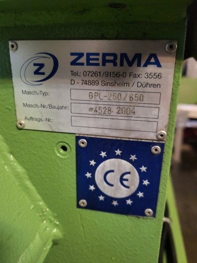 Мельница пластмассовая, тихоходная, Zerma GPL 250/650, 15 кВт
