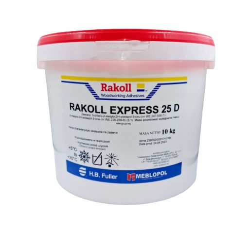 Klej do drewna, montażowy Rakoll Express 25 D 10 KG