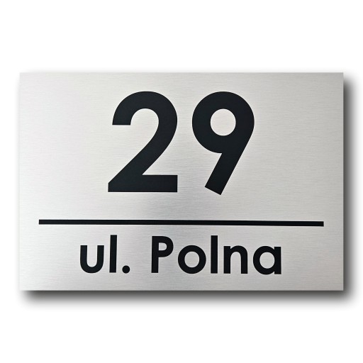 АДРЕСНАЯ ТАБЛИЧКА С НОМЕРОМ ДОМА ПРОЧНАЯ И ЭЛЕГАНТНАЯ 30Х20см DIBOND UV PRINT