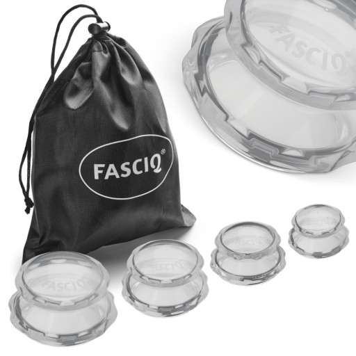 Китайские СИЛИКОНОВЫЕ баночные чашки для массажа FASCIQ, НАБОР 4 шт., антицеллюлитные