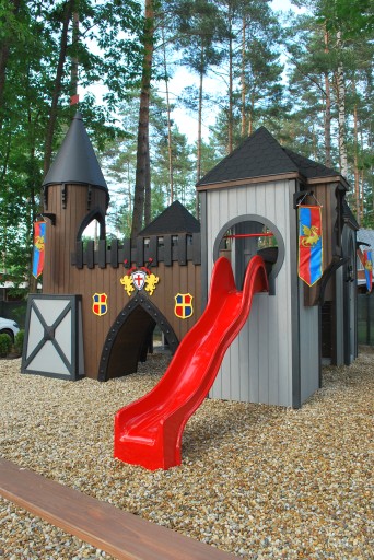 Drewniany PUBLICZNY Plac zabaw ZAMEK Rycerski PZ19 certyfikat deklaracja