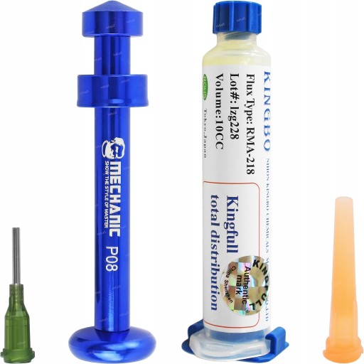 KINGBO RMA-218 10g FLUX TOPNIK + TŁOCZEK IGŁY