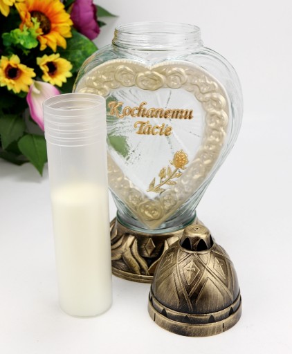 ZNICZ duże SERCE ZŁOTE Kochanemu Tacie wkład 60h