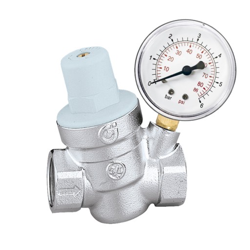 РЕДУКТОР ДАВЛЕНИЯ ВОДЫ CALEFFI 1 ДЮЙМ С МАНОМЕТРОМ