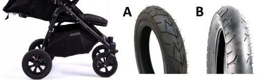 Запасное заднее колесо, подходящее для задней коляски Valco Snap 4 Sport / Valco Duo.